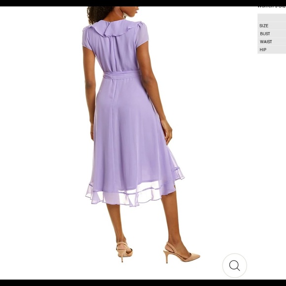 Purple midi chiffon dress - Picture 1 of 2
